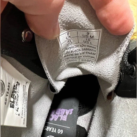 Dr. Martens Black Sabbath Limited Edition 1460 Lace-up Combat Boots - Picture 12 of 15